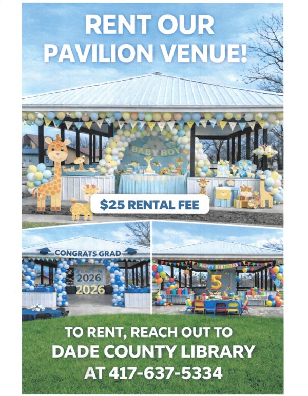rent the pavilion for a $25 fee.